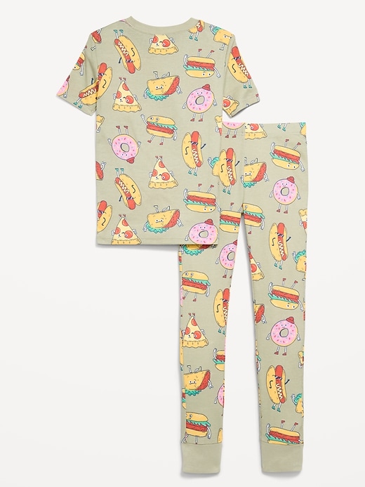Image number 2 showing, Gender-Neutral Snug-Fit Graphic Pajama Set for Kids
