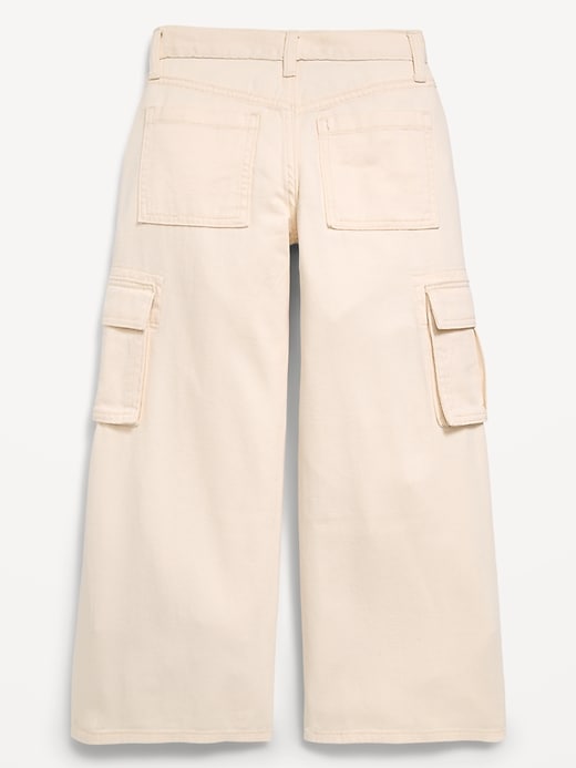 Image number 2 showing, Super Baggy Wide-Leg Cargo Twill Pants for Girls