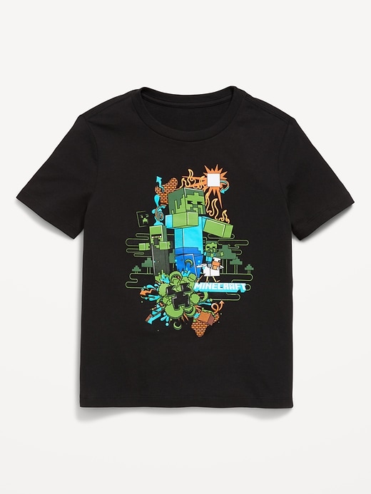 Image number 1 showing, Minecraft™ Gender-Neutral Graphic T-Shirt for Kids