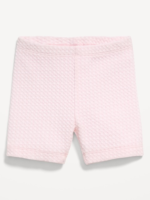 Textured Biker Shorts for Toddler Girls