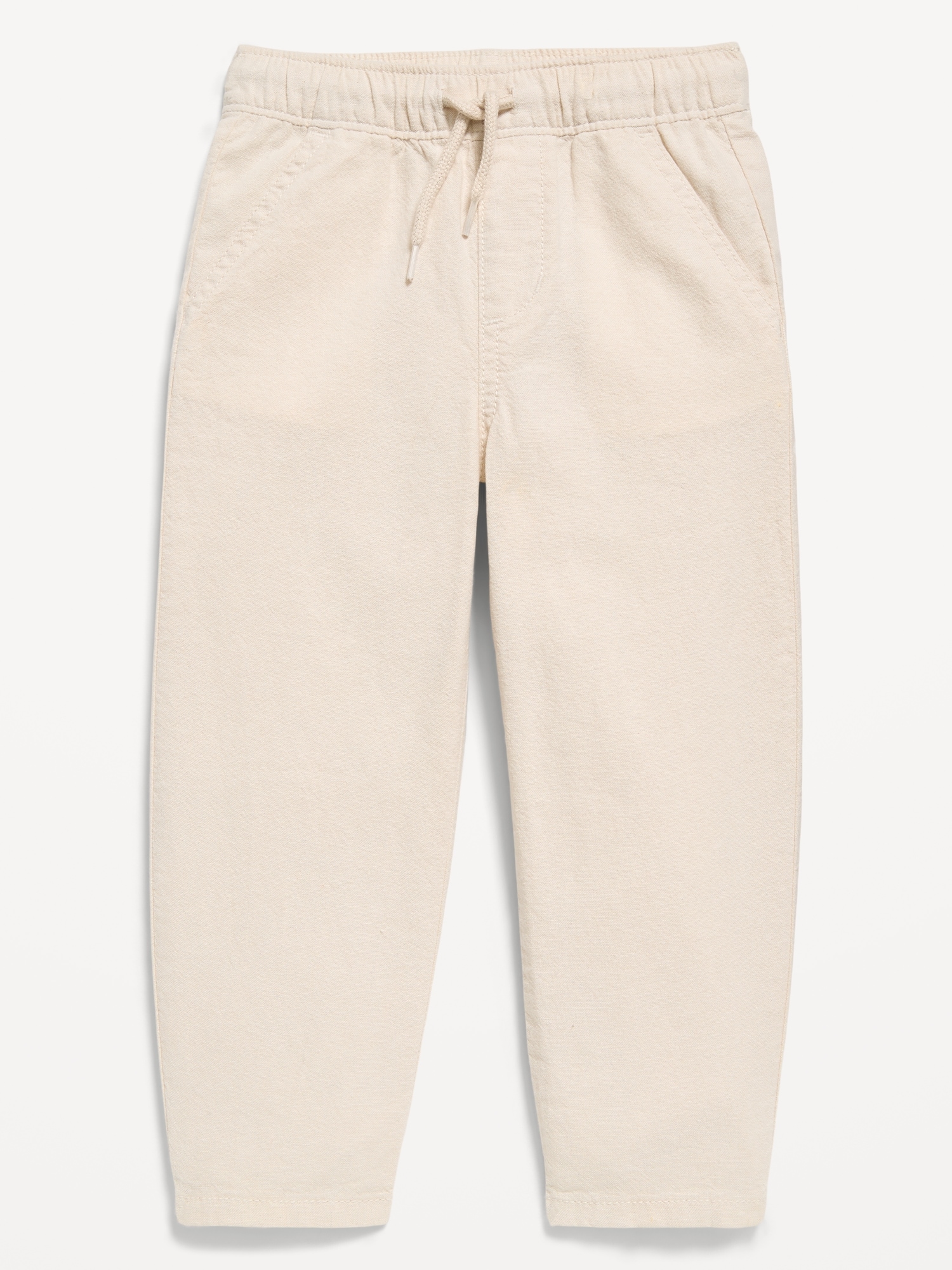 Linen-Blend Barrel Leg Pants for Toddler Boys