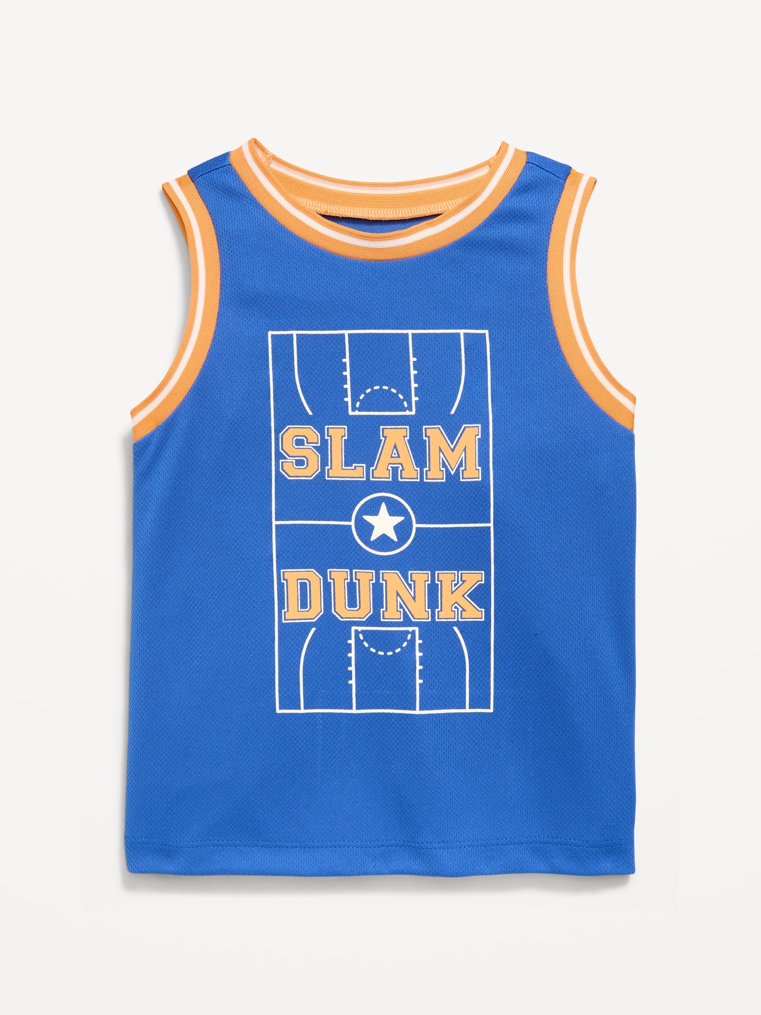 Mesh Graphic Basketball Tank Top for Toddler Boys