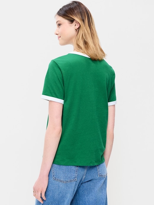 Image number 2 showing, EveryWear Crew-Neck Graphic Ringer T-Shirt