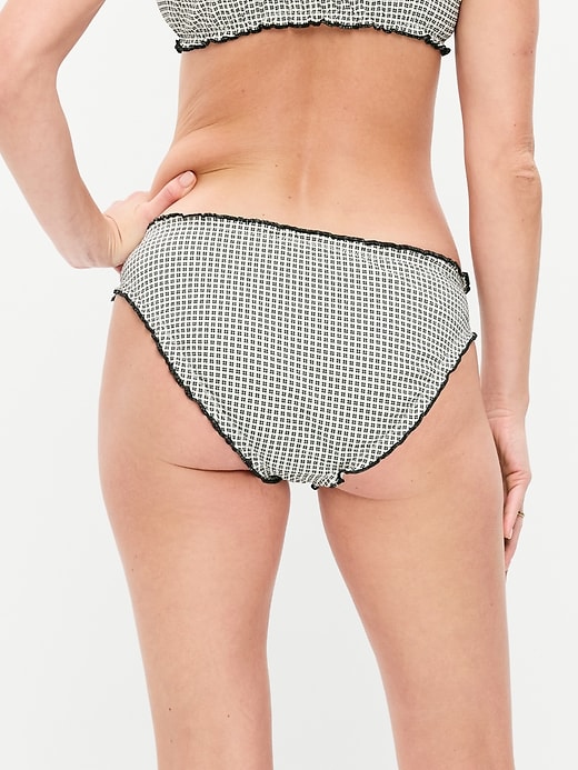 Image number 2 showing, Mid-Rise Ruffle Trim Swim Bottoms