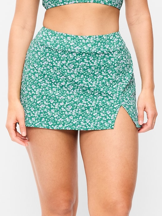 Image number 5 showing, High-Waisted Textured Swim Skirt