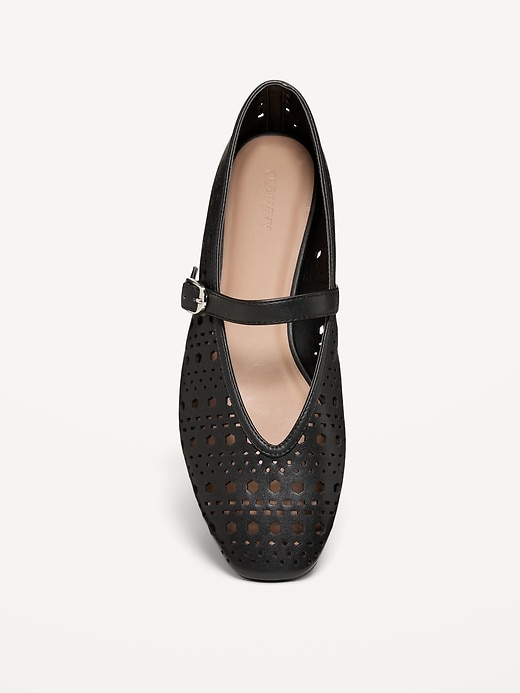 Image number 3 showing, Perforated Mary Jane Ballet Flats for Women