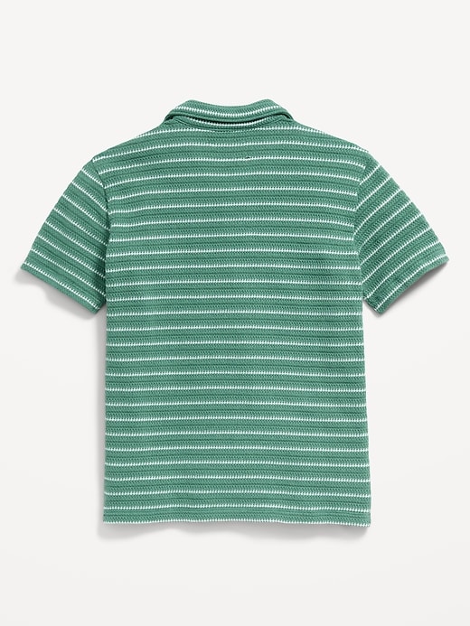 Image number 3 showing, Oversized Short-Sleeve Sweater-Knit Shirt for Boys