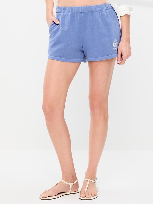 Image number 2 showing, High-Waisted Loose Logo Shorts -- 3-inch inseam