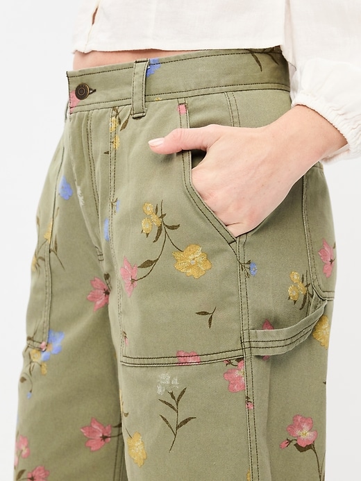 L'image numéro 4 présente Pantalon droit à taille haute, longueur cheville