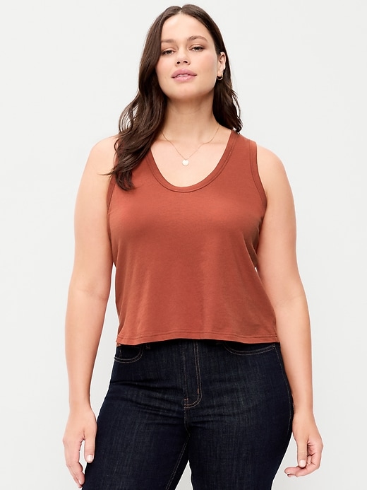 Image number 5 showing, Relaxed Scoop-Neck Tank Top