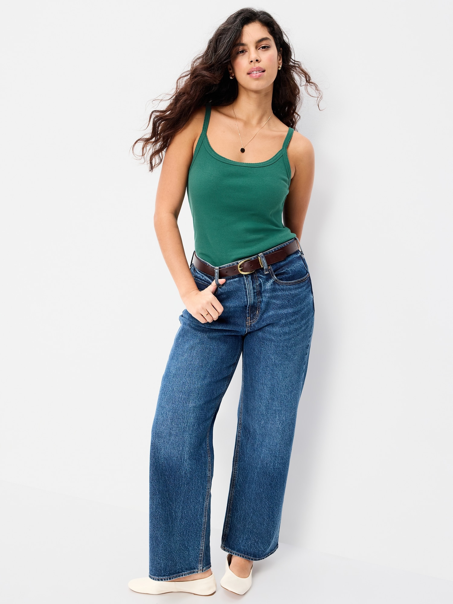 Rib-Knit Cami Tank Top