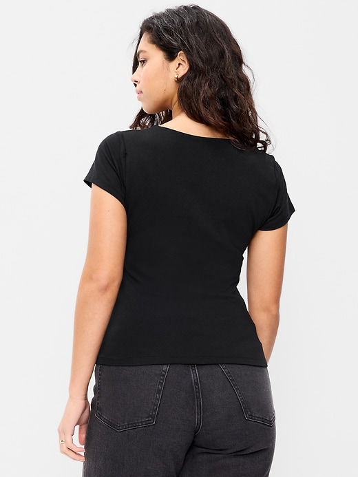 Image number 6 showing, Hug Double-Layer Scoop-Neck Top