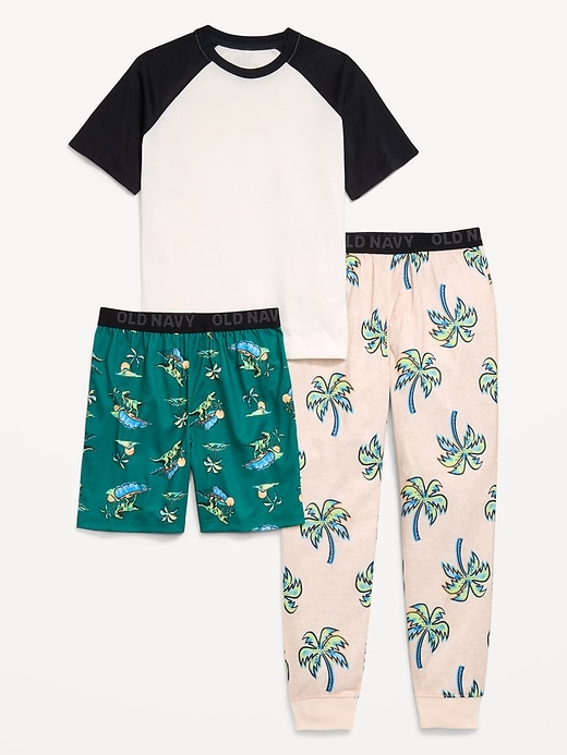 Image number 1 showing, 3-Piece Jersey-Knit Pajama Set for Boys
