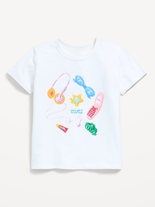 Image number 1 showing, Short-Sleeve Graphic T-Shirt for Girls
