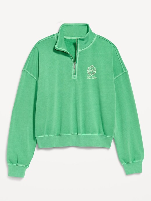 Image number 4 showing, SoComfy Oversized Logo Half-Zip Sweatshirt