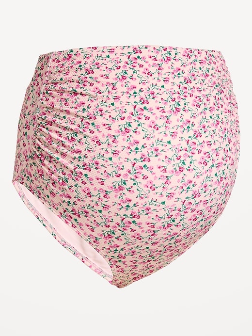 Image number 1 showing, Maternity High-Waisted Swim Bottoms