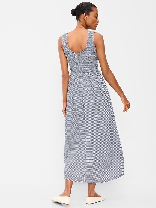 Image number 2 showing, Fit & Flare Sleeveless Smocked-Bodice Midi Dress