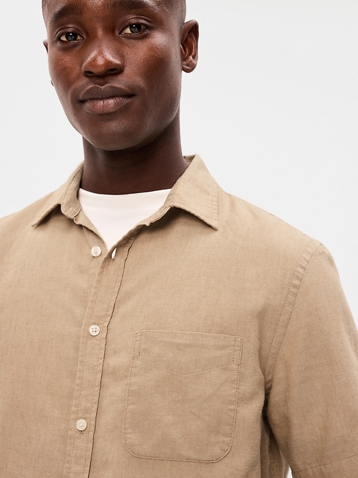 Image number 3 showing, Classic Fit Everyday Linen-Blend Shirt