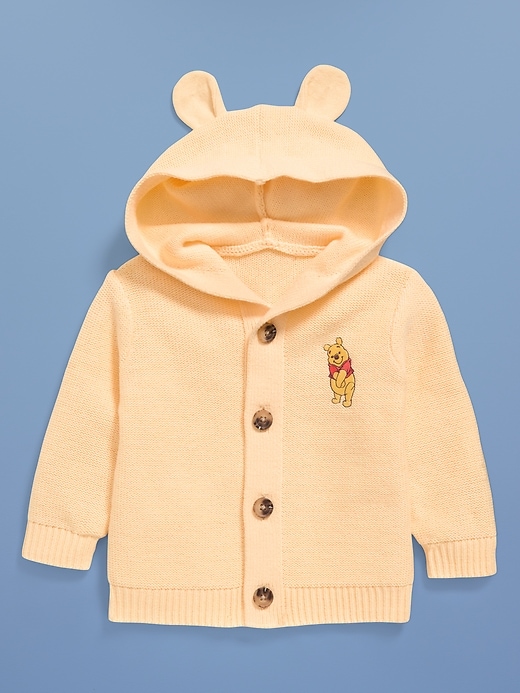Image number 2 showing, Old Navy x Disney Winnie the Pooh Hooded Button-Front Sweater for Baby