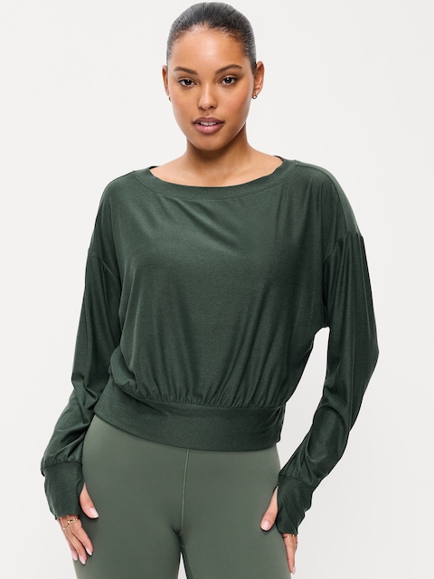 CloudMotion Boat-Neck Top
