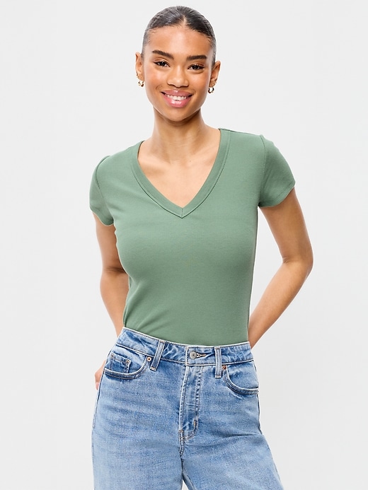 Image number 1 showing, Snug V-Neck T-Shirt