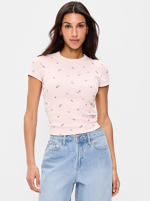 Image number 1 showing, Snug Crop T-Shirt