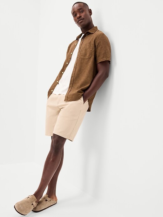 L'image numéro 3 présente Chemise classique passe-partout en mélange de lin