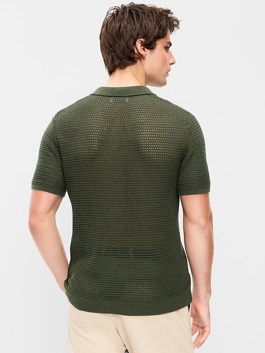 Image number 2 showing, Short-Sleeve Polo Sweater