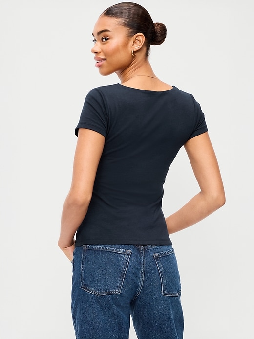 Image number 2 showing, Hug Double-Layer Scoop-Neck Top