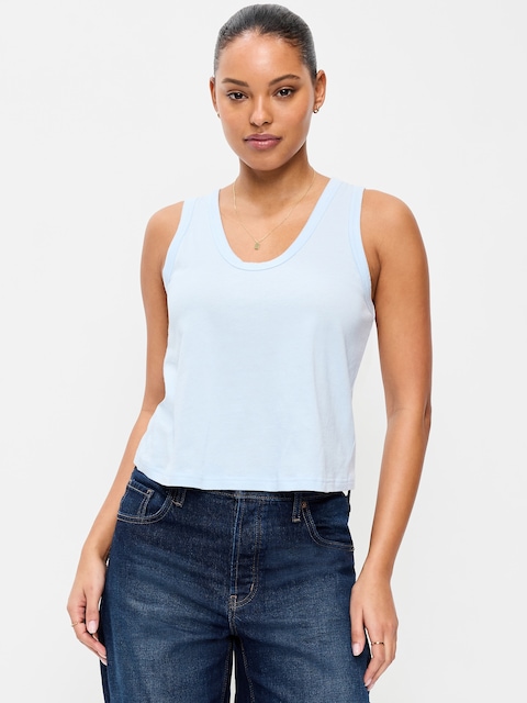 Relaxed Scoop-Neck Tank Top