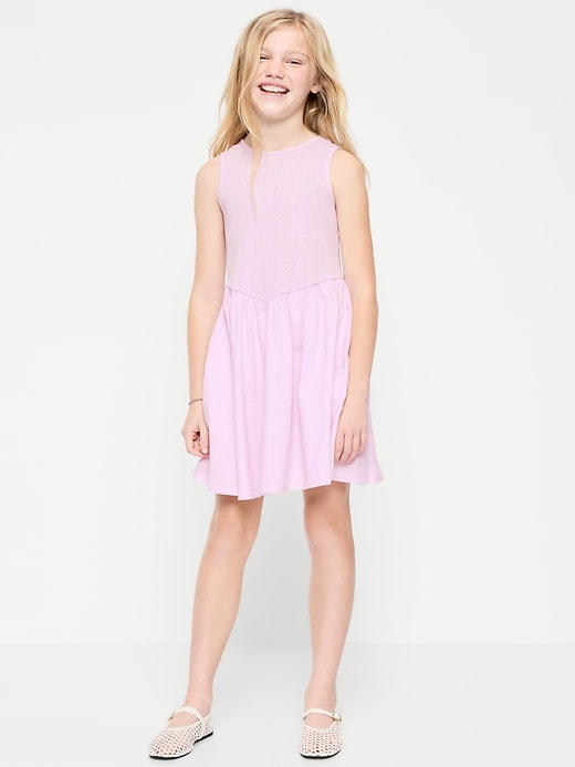 Image number 2 showing, Sleeveless Fit and Flare Dress & Biker Shorts Set for Girls