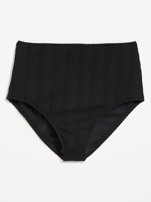 Image number 4 showing, High-Waisted Ribbed Bikini Swim Bottoms