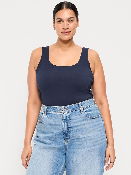 Image number 7 showing, Hug Double-Layer Scoop-Neck Tank Top