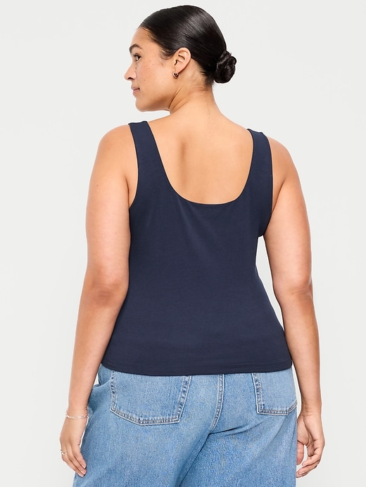 Image number 8 showing, Hug Double-Layer Scoop-Neck Tank Top