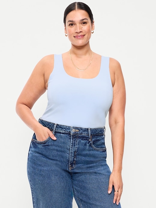 Image number 7 showing, Hug Double-Layer Scoop-Neck Tank Top