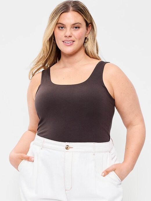 Image number 7 showing, Hug Double-Layer Scoop-Neck Tank Top