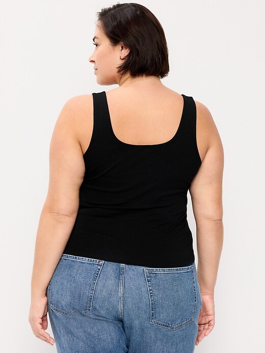 Image number 8 showing, Hug Double-Layer Scoop-Neck Tank Top