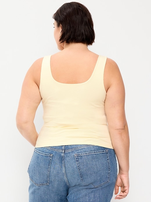 Image number 6 showing, Hug Double-Layer Scoop-Neck Tank Top