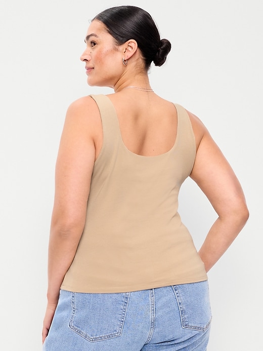 Image number 8 showing, Hug Double-Layer Scoop-Neck Tank Top