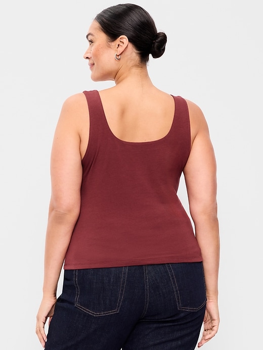 Image number 6 showing, Hug Double-Layer Scoop-Neck Tank Top