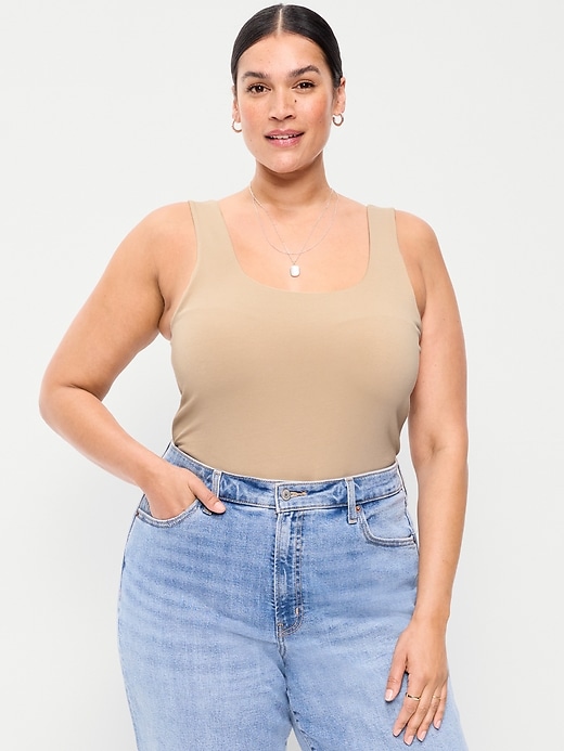 Image number 7 showing, Hug Double-Layer Scoop-Neck Tank Top
