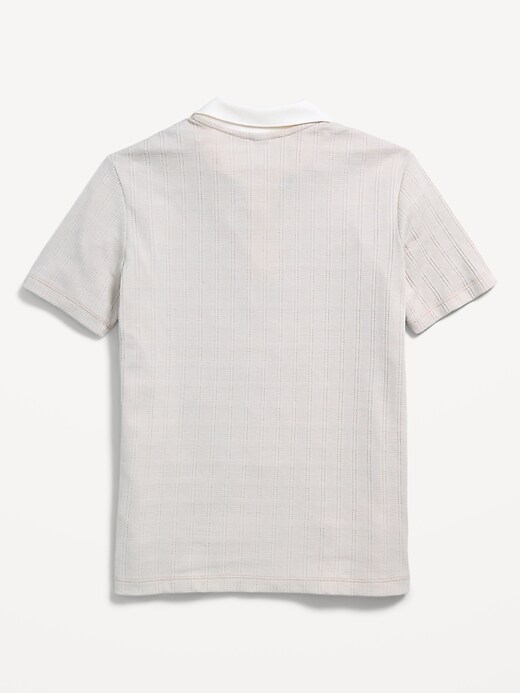 Image number 3 showing, Short-Sleeve Quarter-Zip Polo Shirt for Boys