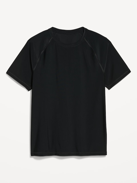 Raglan-Sleeve Rashguard Swim Top