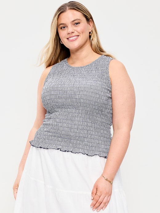 Image number 8 showing, Sleeveless Smocked Tank Top