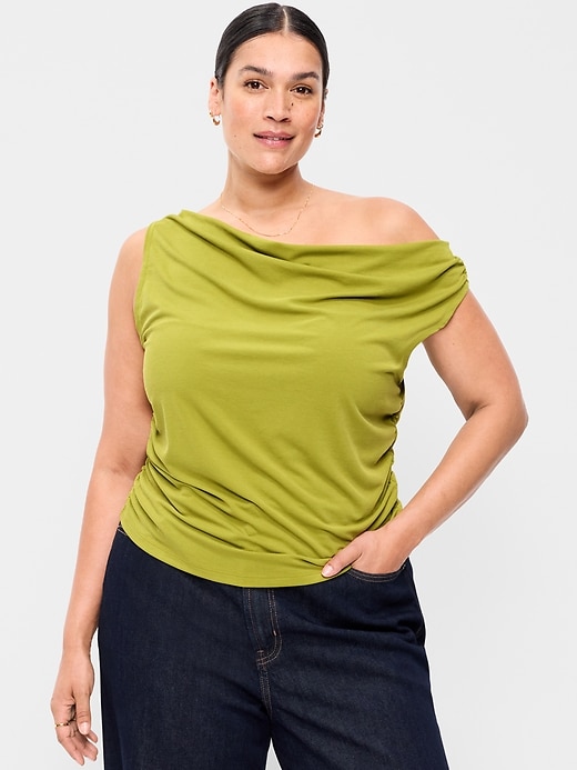 L'image numéro 7 présente Haut ruché à encolure fendue