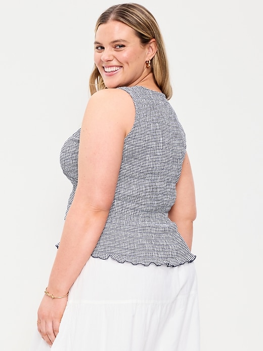 Image number 9 showing, Sleeveless Smocked Tank Top