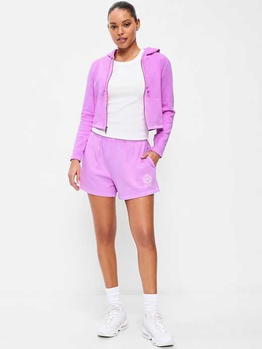 Image number 1 showing, High-Waisted Loose Logo Shorts -- 3-inch inseam