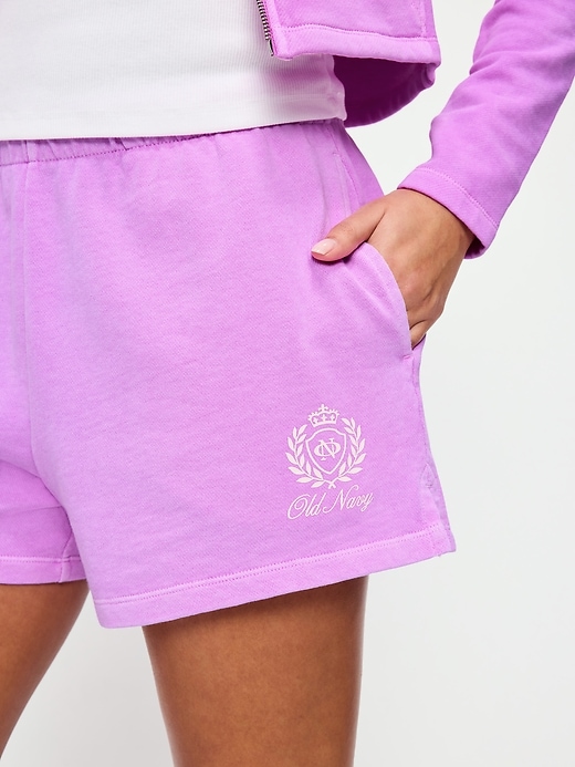 Image number 4 showing, High-Waisted Loose Logo Shorts -- 3-inch inseam