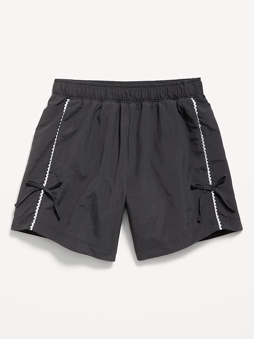 Image number 4 showing, High-Waisted Parachute Bow Shorts for Girls