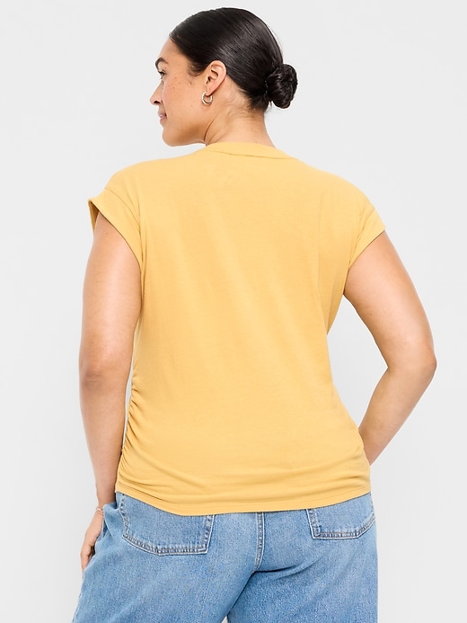 Image number 6 showing, Cap-Sleeve Side-Cinch Top